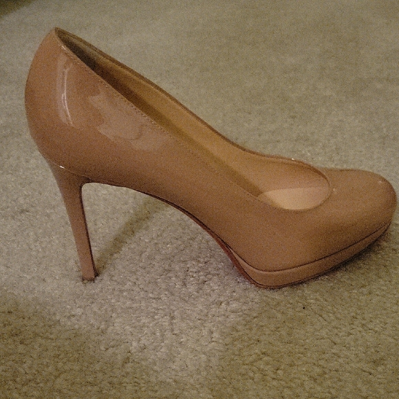 Christian Louboutin Nude Patent Leather Heels New Simple Pump 6 6.5 - Picture 3 of 8